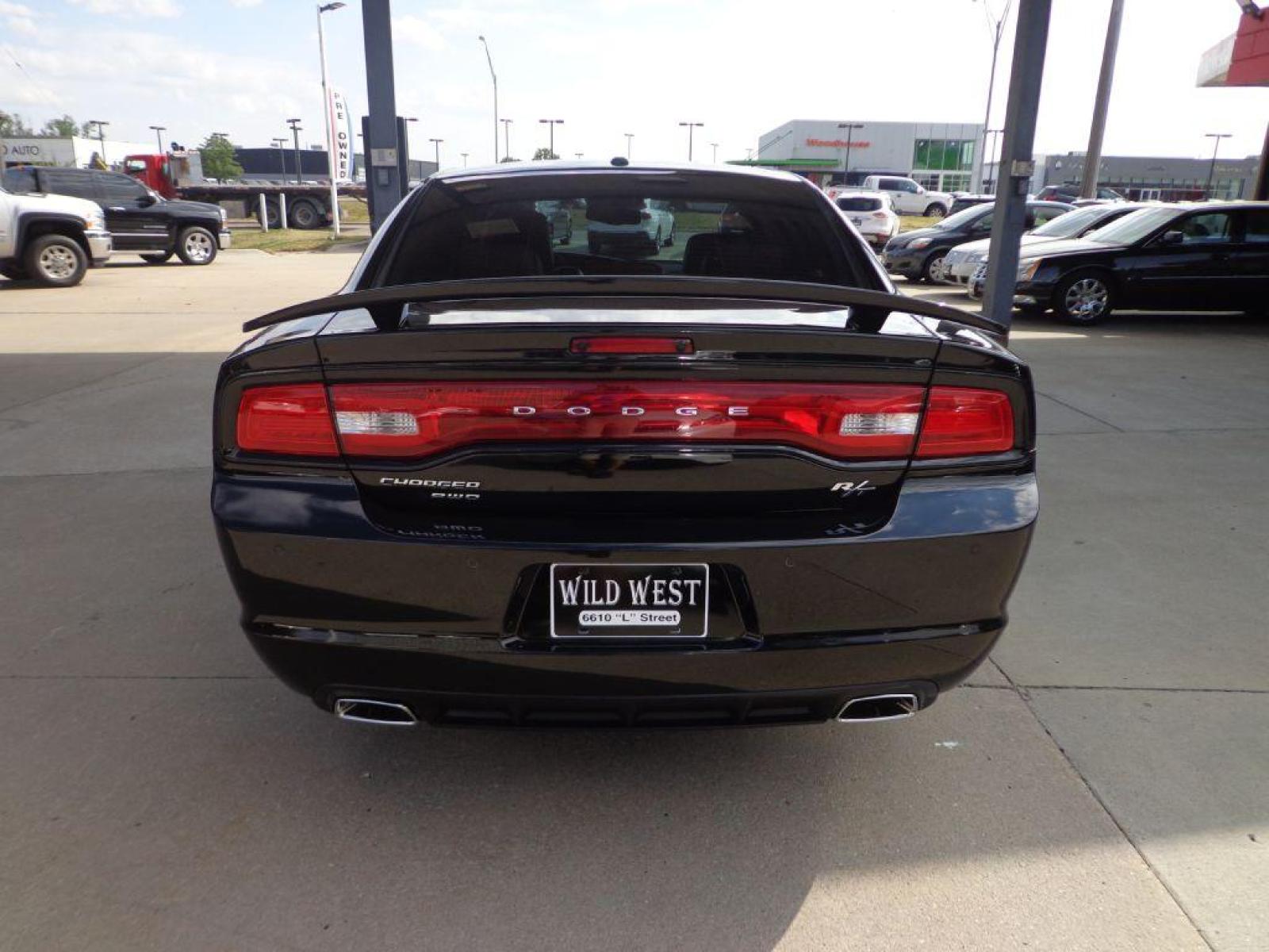 2014 BLACK DODGE CHARGER R/T PLUS (2C3CDXDT4EH) with an 5.7L engine, Automatic transmission, located at 6610 L St., Omaha, NE, 68117, (402) 731-7800, 41.212872, -96.014702 - SHARP AWD R/T PLUS PACKAGE LOADED WITH Blind Spot and Cross Path Detection ParkViewt Rear Back-up Camera ParkSenser Rear Park Assist System Rain Sensitive Windshield Wipers Sport Perforated Leather Seats Ventilated Front Seats Power Adjustable Pedals with Memory Power Tilt / Telescope - Photo #4