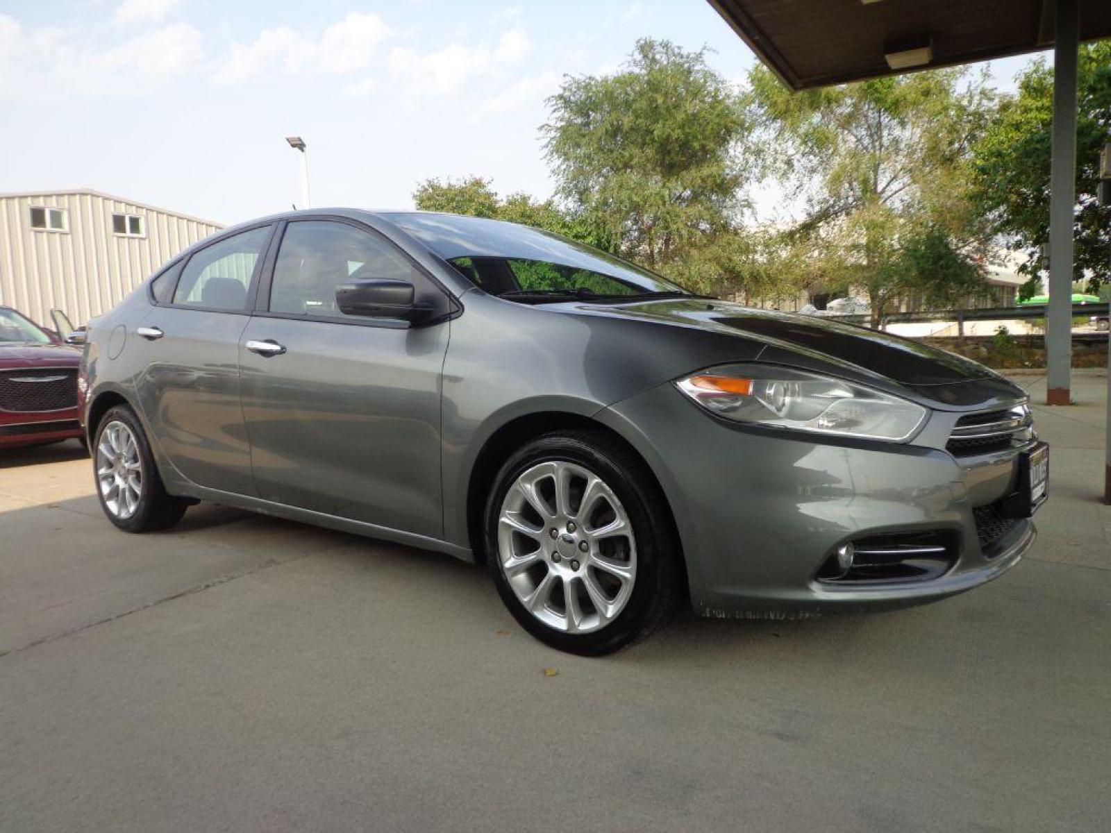 2013 GRAY DODGE DART LIMITED (1C3CDFCH3DD) with an 1.4L engine, Automatic transmission, located at 6610 L St., Omaha, NE, 68117, (402) 731-7800, 41.212872, -96.014702 - 2-OWNER CLEAN CARFAX LOADED WITH LEATHER, NAV, BACKUP CAM, SUNROOF AND NEWER TIRES! *****We have found that most customers do the majority of their shopping online before visiting a dealership. For this reason we feel it necessary to have a competitive price on our used vehicles right up front - Photo #2