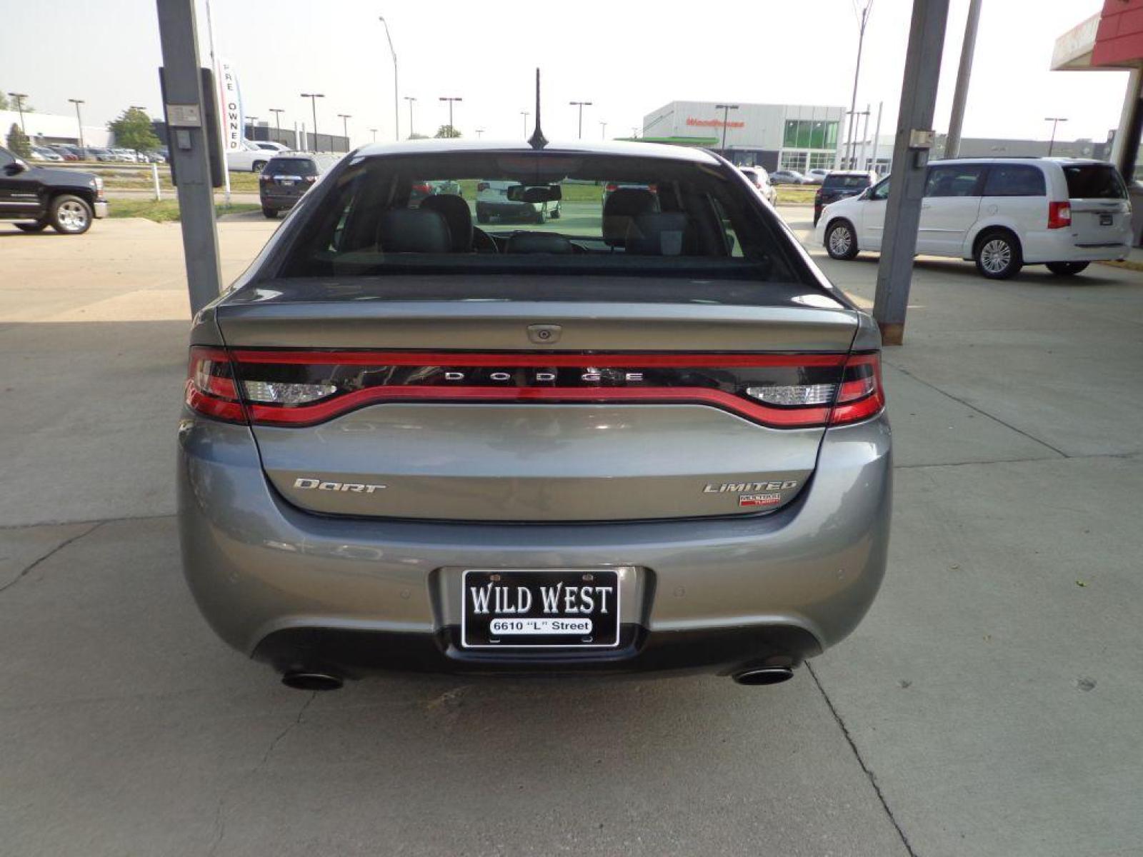 2013 GRAY DODGE DART LIMITED (1C3CDFCH3DD) with an 1.4L engine, Automatic transmission, located at 6610 L St., Omaha, NE, 68117, (402) 731-7800, 41.212872, -96.014702 - 2-OWNER CLEAN CARFAX LOADED WITH LEATHER, NAV, BACKUP CAM, SUNROOF AND NEWER TIRES! *****We have found that most customers do the majority of their shopping online before visiting a dealership. For this reason we feel it necessary to have a competitive price on our used vehicles right up front - Photo #4