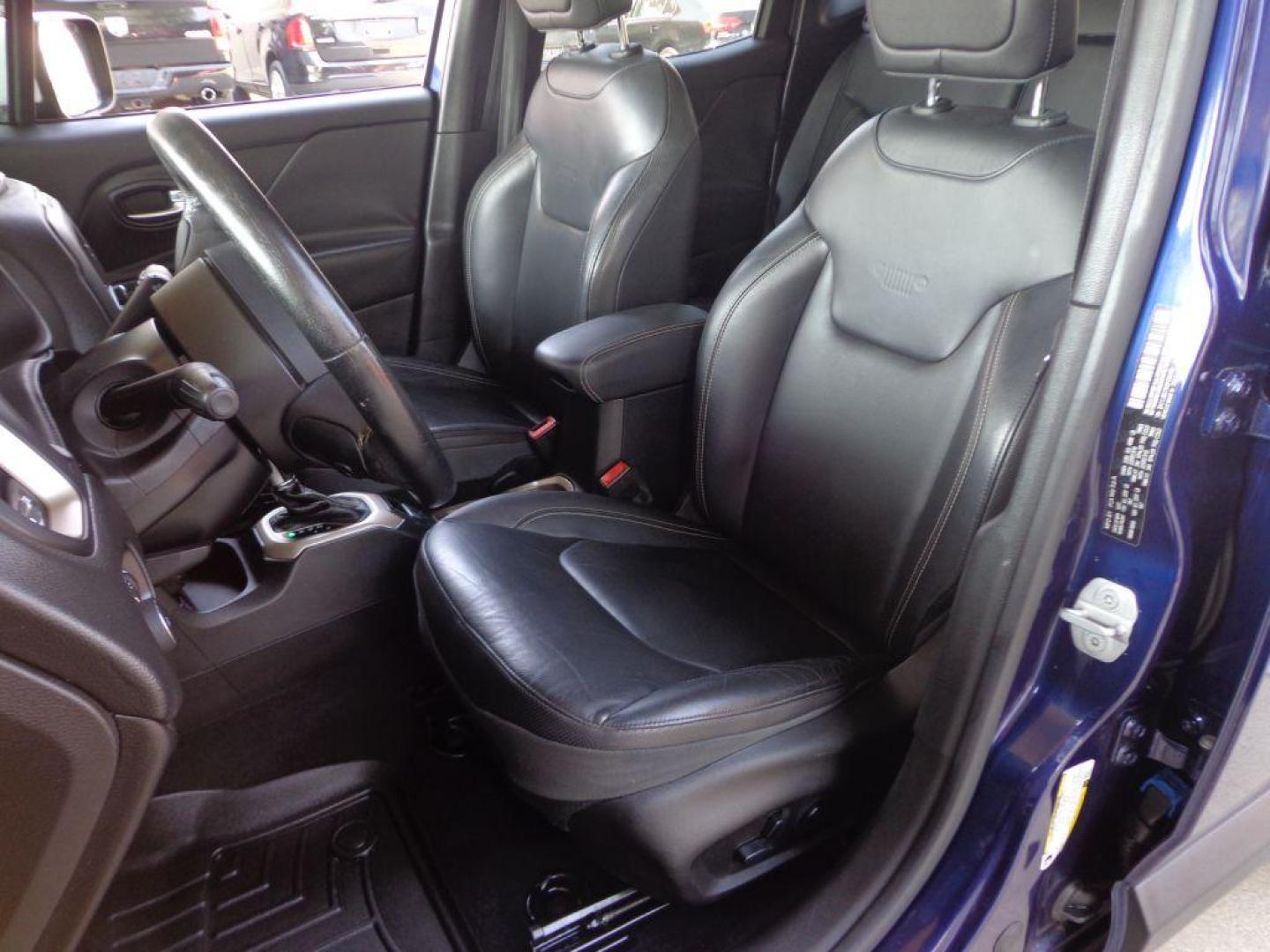 2016 BLUE JEEP RENEGADE LIMITED (ZACCJBDT0GP) with an 2.4L engine, Automatic transmission, located at 6610 L St., Omaha, NE, 68117, (402) 731-7800, 41.212872, -96.014702 - SHARP 2-OWNER, CLEAN CARFAX, LOW MILEAGE, NEWER TIRES, LOADED WITH OPTIONS INCLUDING: Passive Entry Keyless Enter 'n Got Package Blind Spot and Cross Path Detection 6.5-Inch Navigation Group with Uconnect My Sky Power Retractable / Removable Panels Beatst Premium Audio System *****We have - Photo#14