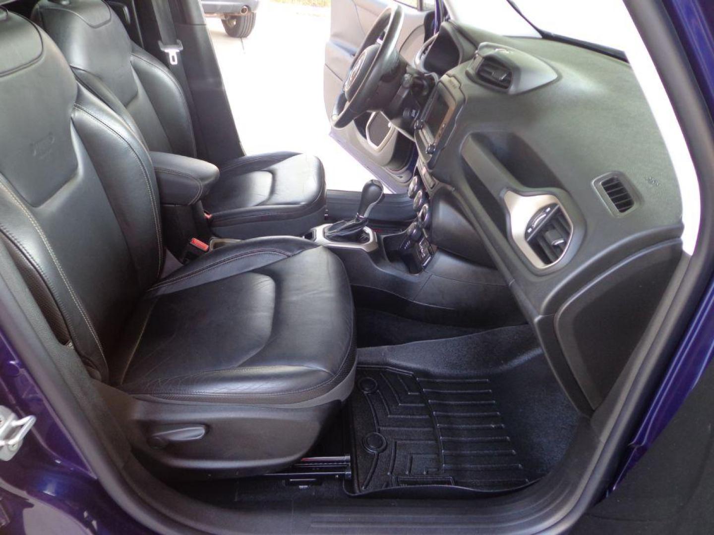 2016 BLUE JEEP RENEGADE LIMITED (ZACCJBDT0GP) with an 2.4L engine, Automatic transmission, located at 6610 L St., Omaha, NE, 68117, (402) 731-7800, 41.212872, -96.014702 - SHARP 2-OWNER, CLEAN CARFAX, LOW MILEAGE, NEWER TIRES, LOADED WITH OPTIONS INCLUDING: Passive Entry Keyless Enter 'n Got Package Blind Spot and Cross Path Detection 6.5-Inch Navigation Group with Uconnect My Sky Power Retractable / Removable Panels Beatst Premium Audio System *****We have - Photo#16