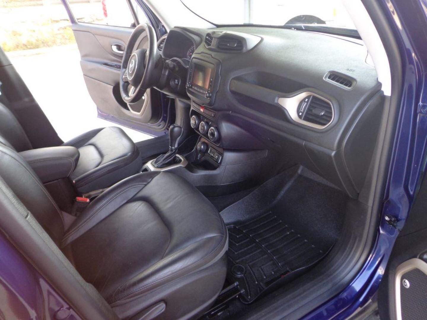 2016 BLUE JEEP RENEGADE LIMITED (ZACCJBDT0GP) with an 2.4L engine, Automatic transmission, located at 6610 L St., Omaha, NE, 68117, (402) 731-7800, 41.212872, -96.014702 - SHARP 2-OWNER, CLEAN CARFAX, LOW MILEAGE, NEWER TIRES, LOADED WITH OPTIONS INCLUDING: Passive Entry Keyless Enter 'n Got Package Blind Spot and Cross Path Detection 6.5-Inch Navigation Group with Uconnect My Sky Power Retractable / Removable Panels Beatst Premium Audio System *****We have - Photo#18