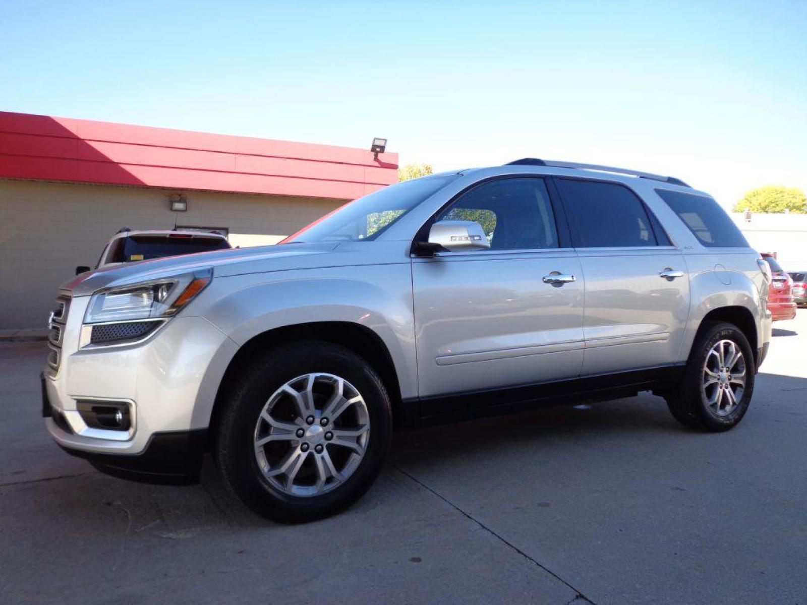 2014 SILVER GMC ACADIA SLT-1 (1GKKVRKD7EJ) with an 3.6L engine, Automatic transmission, located at 6610 L St., Omaha, NE, 68117, (402) 731-7800, 41.212872, -96.014702 - 2-OWNER CLEAN CARFAX LOW MILEAGE LOADED WITH HEATED LEATHER, DUAL SUNROOF, NAV, BACKUP CAM, BOSE AUDIO, POWER LIFTGATE AND MUCH MORE! *****We have found that most customers do the majority of their shopping online before visiting a dealership. For this reason we feel it necessary to have a comp - Photo #0
