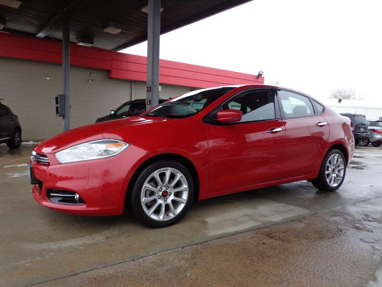2013 RED DODGE DART LIMITED (1C3CDFCA1DD) with an 2.0L engine, Automatic transmission, located at 6610 L St., Omaha, NE, 68117, (402) 731-7800, 41.212872, -96.014702 - 1-OWNER CLEAN CARFAX LOW MILEAGE LOADED WITH HEATED LEATHER, HEATED STEERING WHEEL, NAV, BACKUP CAM, SUNROOF, NEWER TIRES AND MUCH MORE! *****We have found that most customers do the majority of their shopping online before visiting a dealership. For this reason we feel it necessary to have - Photo #0