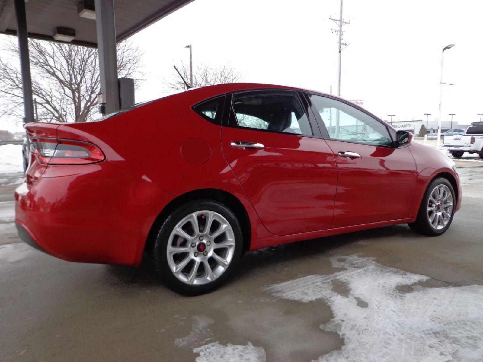 2013 RED DODGE DART LIMITED (1C3CDFCA1DD) with an 2.0L engine, Automatic transmission, located at 6610 L St., Omaha, NE, 68117, (402) 731-7800, 41.212872, -96.014702 - 1-OWNER CLEAN CARFAX LOW MILEAGE LOADED WITH HEATED LEATHER, HEATED STEERING WHEEL, NAV, BACKUP CAM, SUNROOF, NEWER TIRES AND MUCH MORE! *****We have found that most customers do the majority of their shopping online before visiting a dealership. For this reason we feel it necessary to have - Photo #3