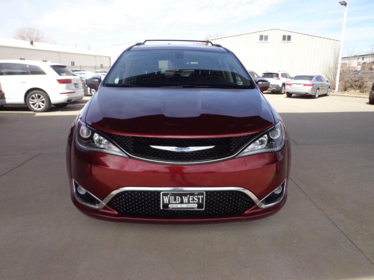 2018 MAROON CHRYSLER PACIFICA LIMITED (2C4RC1GG8JR) with an 3.6L engine, Automatic transmission, located at 6610 L St., Omaha, NE, 68117, (402) 731-7800, 41.212872, -96.014702 - SHARP LIMITED MODEL WITH A CLEAN CARFAX, NEWER TIRES AND MUCH MORE! Uconnectr 4C NAV with 8.4-Inch Display Apple CarPlayr Capable Google Android Autot Capable Tri-Pane Panoramic Sunroof Stow 'n Vact Integrated Vacuum powered by RIDGIDr Active Noise-Control System Heated Front Seats V - Photo#1