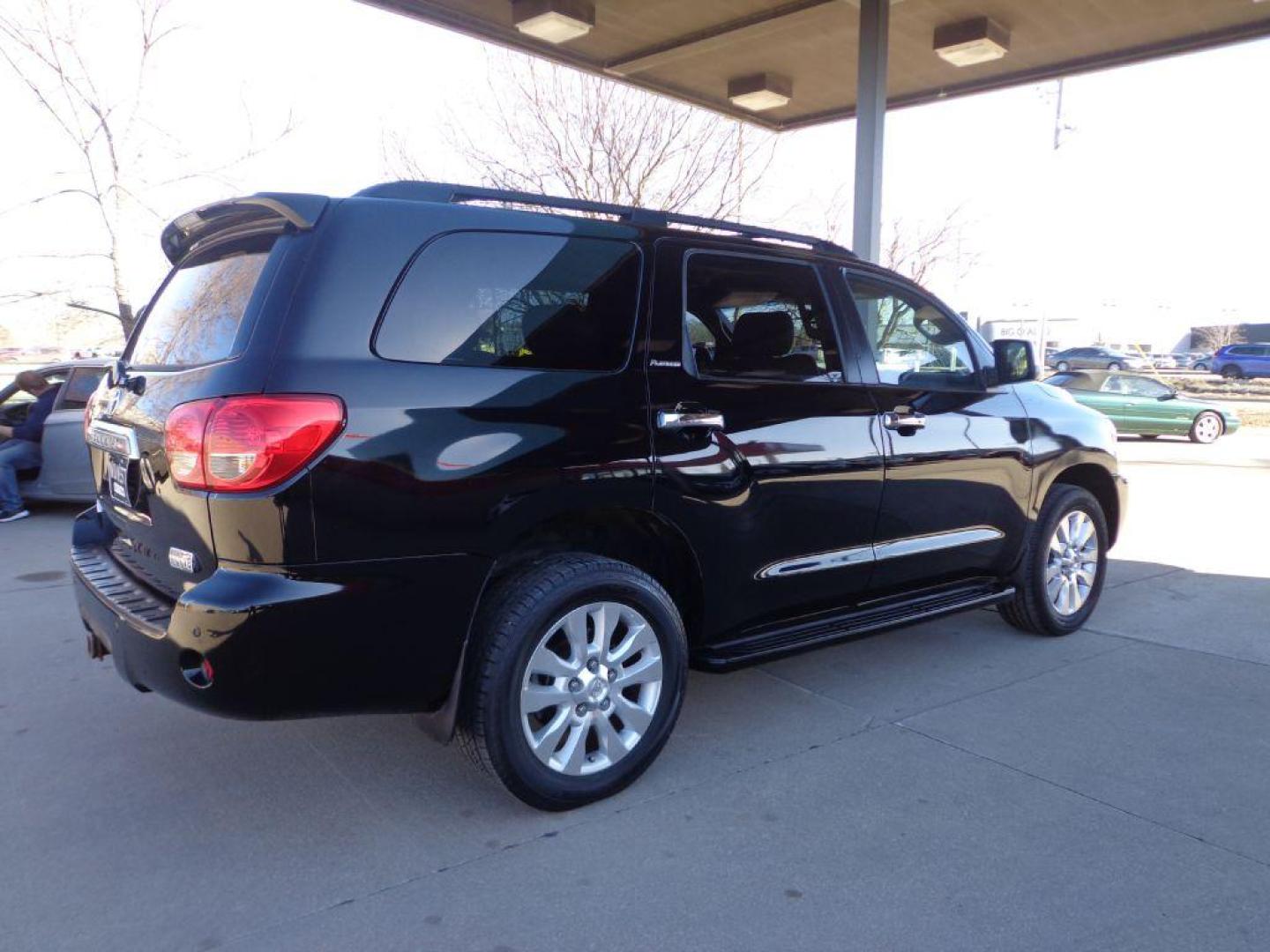 2008 BLACK TOYOTA SEQUOIA PLATINUM (5TDBY67A68S) with an 5.7L engine, Automatic transmission, located at 6610 L St., Omaha, NE, 68117, (402) 731-7800, 41.212872, -96.014702 - 2-OWNER, CLEAN CARFAX, LOADED WITH OPTIONS AND NEWER TIRES! *****We have found that most customers do the majority of their shopping online before visiting a dealership. For this reason we feel it necessary to have a competitive price on our used vehicles right up front. We spend time researchi - Photo#3
