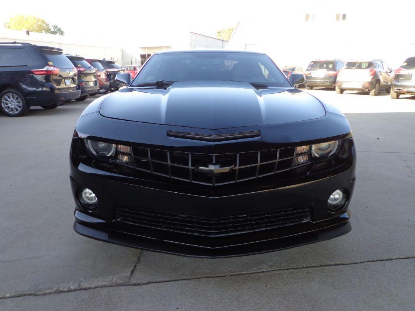 2013 BLACK CHEVROLET CAMARO 2SS (2G1FT1EW7D9) with an 6.2L engine, 6-Speed Manual transmission, located at 6610 L St., Omaha, NE, 68117, (402) 731-7800, 41.212872, -96.014702 - Photo#1