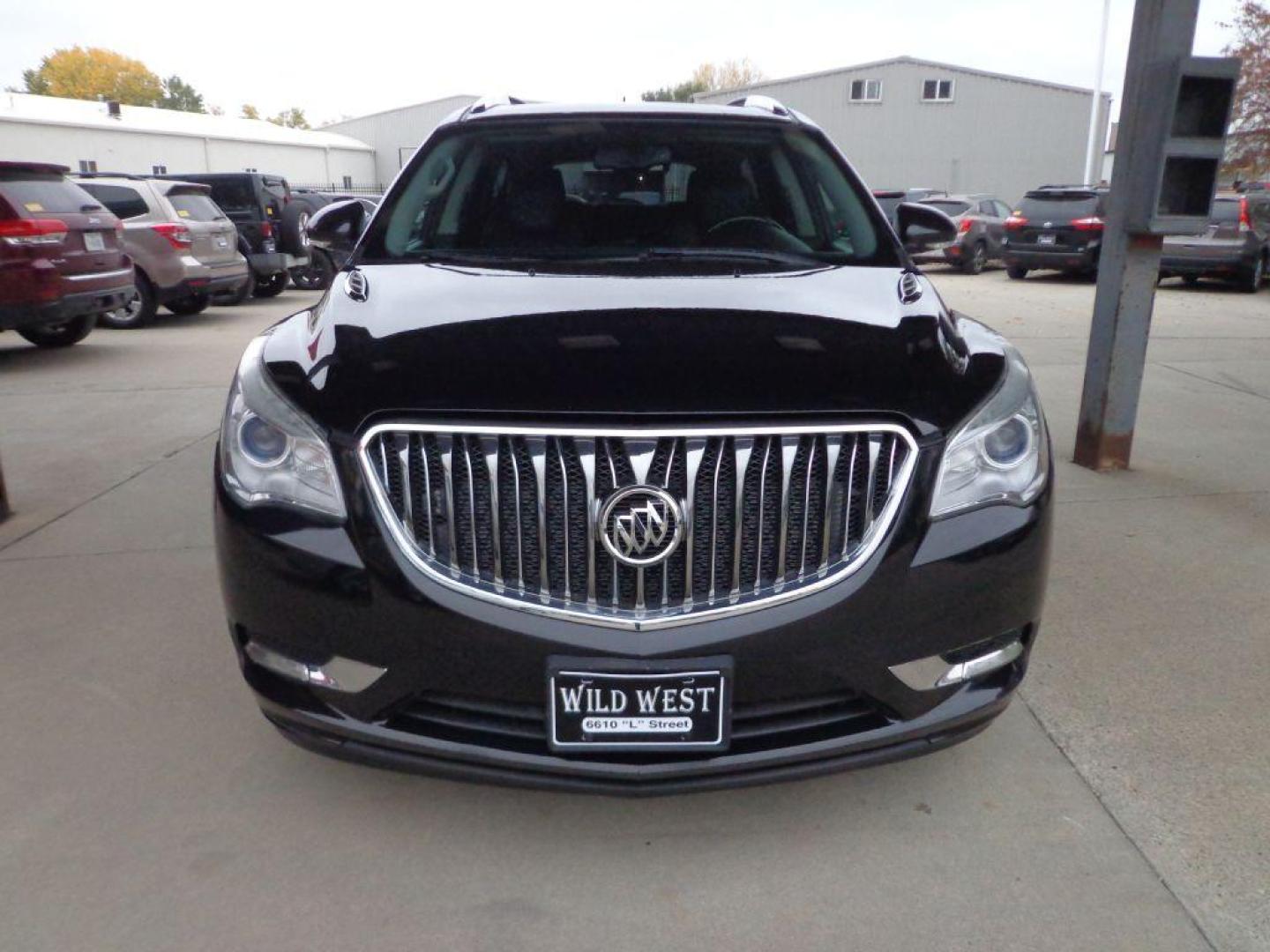 2014 BLACK BUICK ENCLAVE LEATHER (5GAKVBKD8EJ) with an 3.6L engine, Automatic transmission, located at 6610 L St., Omaha, NE, 68117, (402) 731-7800, 41.212872, -96.014702 - Photo#1