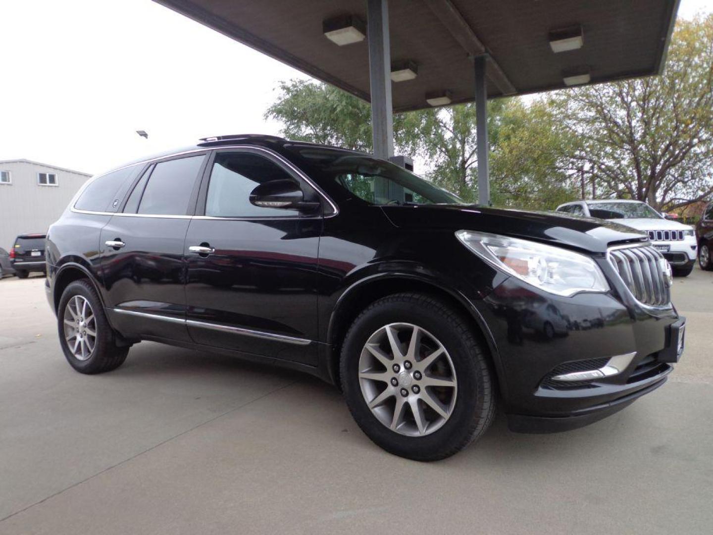 2014 BLACK BUICK ENCLAVE LEATHER (5GAKVBKD8EJ) with an 3.6L engine, Automatic transmission, located at 6610 L St., Omaha, NE, 68117, (402) 731-7800, 41.212872, -96.014702 - Photo#2