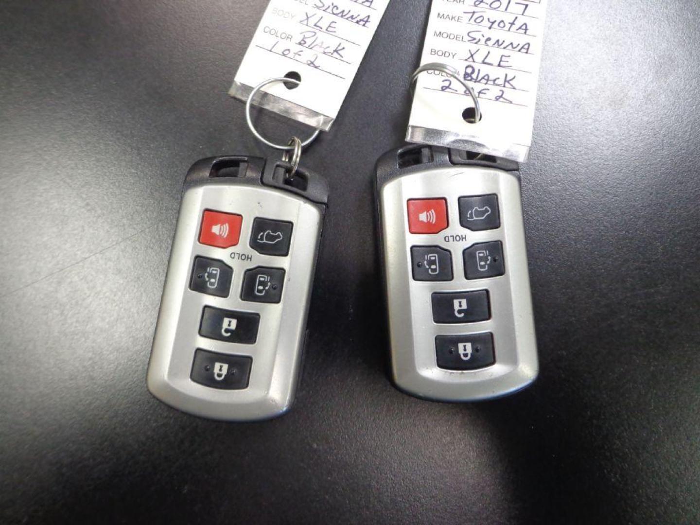 2017 BLACK TOYOTA SIENNA XLE (5TDDZ3DC2HS) with an 3.5L engine, Automatic transmission, located at 6610 L St., Omaha, NE, 68117, (402) 731-7800, 41.212872, -96.014702 - THIS VEHICLE HAS A CLEAN TITLE WITH A FREE CARFAX PROVIDED! SHARP LOW MILE XLE AWD LOADED WITH HEATED LEATHER, REAR CAPTAIN CHAIRS, SUNROOF, NAV, BACKUP CAM, BLIND SPOT ASSIST AND NEWER TIRES! *****We have found that most customers do the majority of their shopping online before visiting a deal - Photo#28