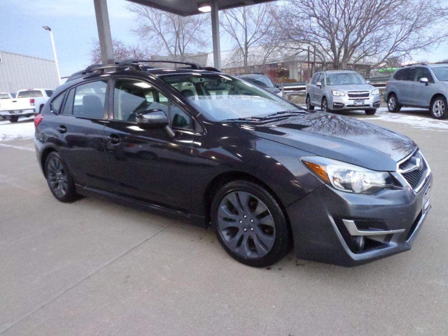 2015 GRAY SUBARU IMPREZA SPORT LIMITED (JF1GPAZ61F8) with an 2.0L engine, Continuously Variable transmission, located at 6610 L St., Omaha, NE, 68117, (402) 731-7800, 41.212872, -96.014702 - THIS VEHICLE HAS A BEEN FULLY INSPECTED AND HAS A CLEAN TITLE WITH A FREE CARFAX REPORT PROVIDED! 2-OWNER, CLEAN CARFAX, LOW MILEAGE, HEATED LEATHER AND A SUNROOF. *****We have found that most customers do the majority of their shopping online before visiting a ealership. For this reason we fe - Photo#2
