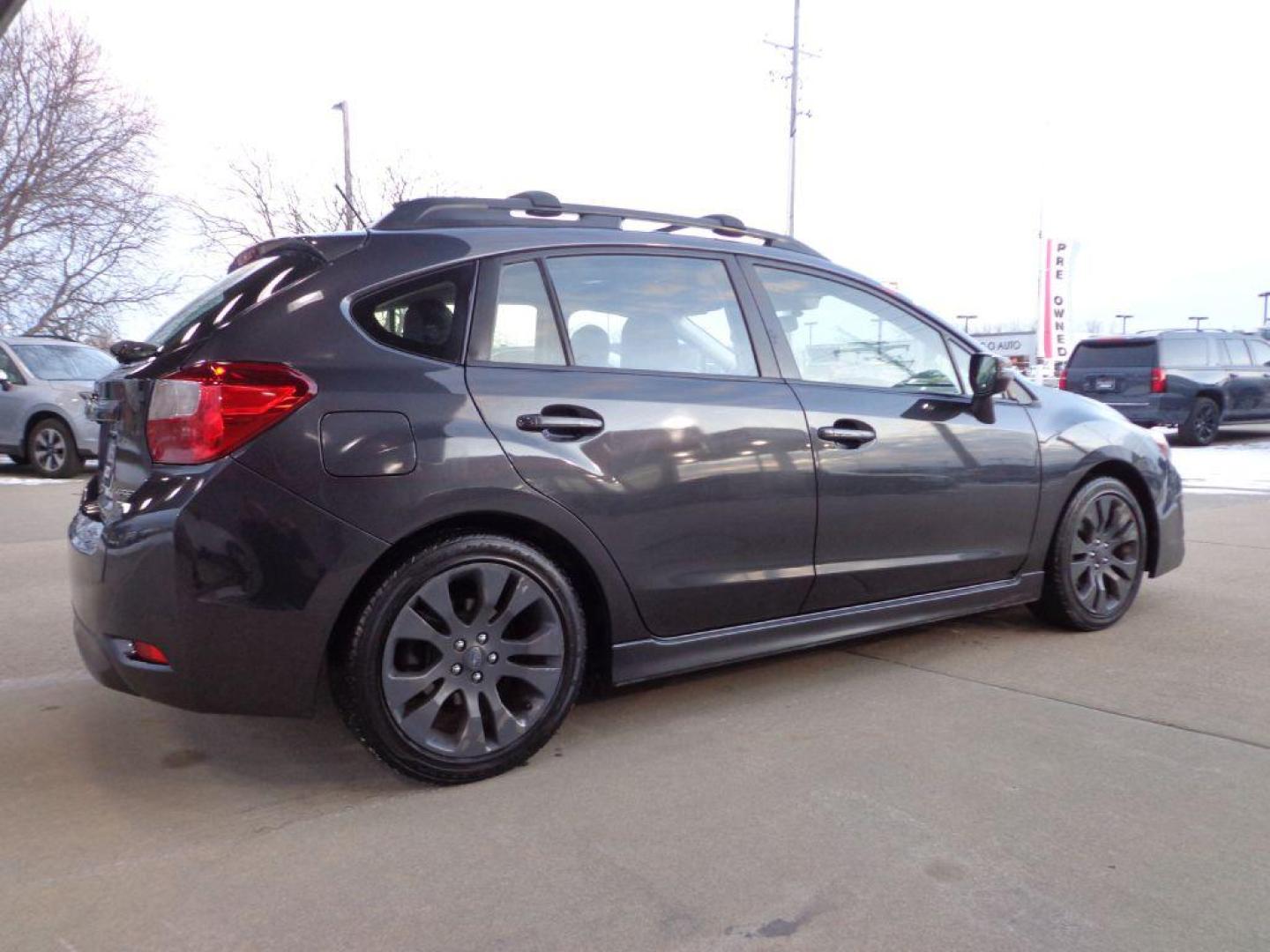 2015 GRAY SUBARU IMPREZA SPORT LIMITED (JF1GPAZ61F8) with an 2.0L engine, Continuously Variable transmission, located at 6610 L St., Omaha, NE, 68117, (402) 731-7800, 41.212872, -96.014702 - THIS VEHICLE HAS A BEEN FULLY INSPECTED AND HAS A CLEAN TITLE WITH A FREE CARFAX REPORT PROVIDED! 2-OWNER, CLEAN CARFAX, LOW MILEAGE, HEATED LEATHER AND A SUNROOF. *****We have found that most customers do the majority of their shopping online before visiting a ealership. For this reason we fe - Photo#3