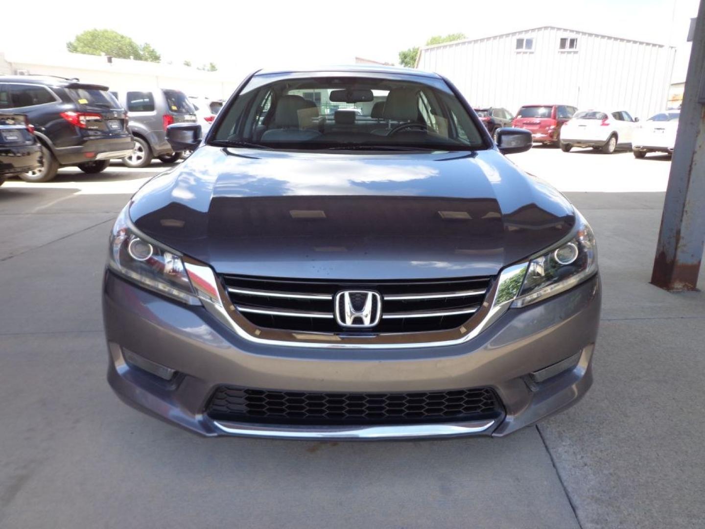 2014 GRAY HONDA ACCORD EXL (1HGCR3F84EA) with an 3.5L engine, Continuously Variable transmission, located at 6610 L St., Omaha, NE, 68117, (402) 731-7800, 41.212872, -96.014702 - THIS VEHICLE HAS A BEEN FULLY INSPECTED AND HAS A CLEAN TITLE WITH A FREE CARFAX REPORT PROVIDED. CLEAN CARFAX, LOW MILEAGE, WITH NEWER TIRES! *****We have found that most customers do the majority of their shopping online before visiting a ealership. For this reason we feel it necessary to hav- Photo#1