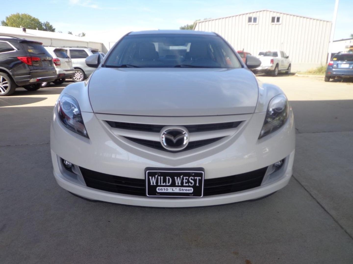 2013 WHITE MAZDA 6 S GRAND TOURING (1YVHZ8CB6D5) with an 3.7L engine, Automatic transmission, located at 6610 L St., Omaha, NE, 68117, (402) 731-7800, 41.212872, -96.014702 - THIS VEHICLE HAS A BEEN FULLY INSPECTED AND HAS A CLEAN TITLE WITH A FREE CARFAX REPORT PROVIDED! SHARP 2-OWNER, CLEAN CARFAX, LOW MILEAGE, HEATED LEATHER, SUNROOF WITH NEWER TIRES! *****We have found that most customers do the majority of their shopping online before visiting a ealership. For- Photo#1
