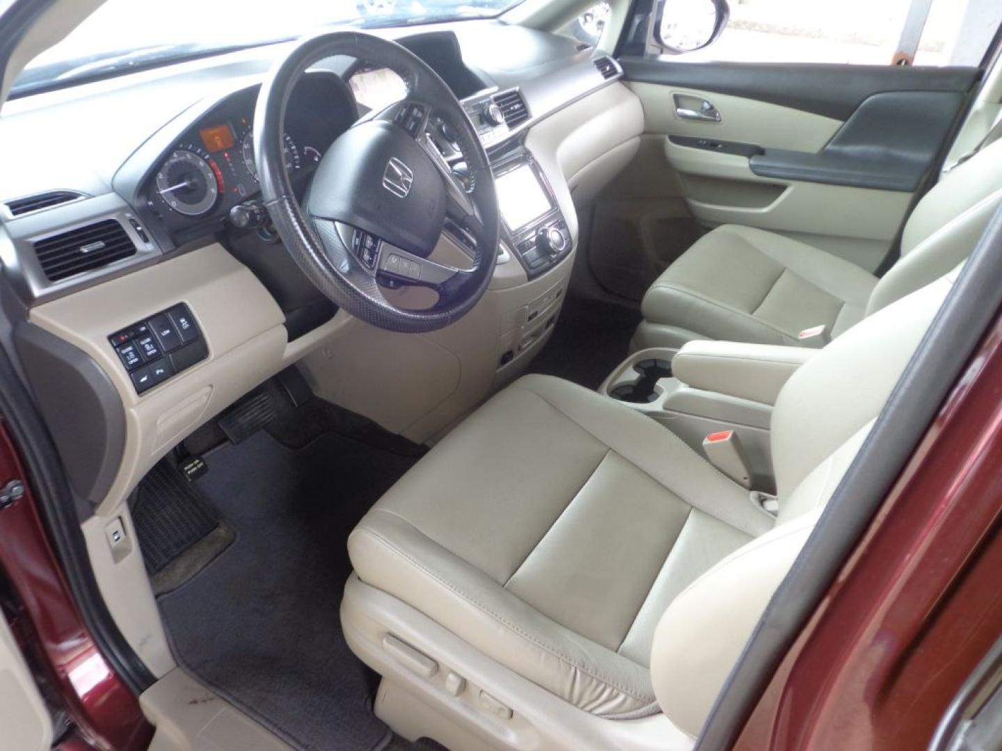 2014 MAROON HONDA ODYSSEY TOURING ELITE (5FNRL5H9XEB) with an 3.5L engine, Automatic transmission, located at 6610 L St., Omaha, NE, 68117, (402) 731-7800, 41.212872, -96.014702 - THIS VEHICLE HAS A BEEN FULLY INSPECTED AND HAS A CLEAN TITLE WITH A FREE CARFAX REPORT PROVIDED! 1-OWNER, CLEAN CARFAX, LOW MILEAGE, NAV, REAR ENTERTAINMENT AND NEWER TIRES! *****We have found that most customers do the majority of their shopping online before visiting a ealership. For this re- Photo#14