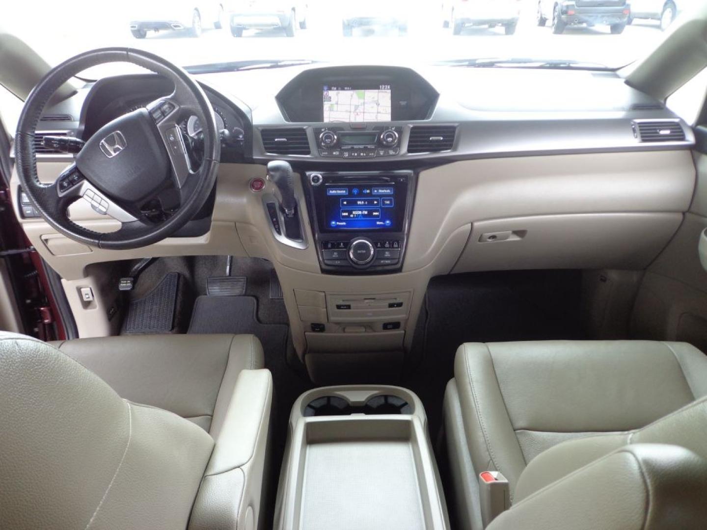2014 MAROON HONDA ODYSSEY TOURING ELITE (5FNRL5H9XEB) with an 3.5L engine, Automatic transmission, located at 6610 L St., Omaha, NE, 68117, (402) 731-7800, 41.212872, -96.014702 - THIS VEHICLE HAS A BEEN FULLY INSPECTED AND HAS A CLEAN TITLE WITH A FREE CARFAX REPORT PROVIDED! 1-OWNER, CLEAN CARFAX, LOW MILEAGE, NAV, REAR ENTERTAINMENT AND NEWER TIRES! *****We have found that most customers do the majority of their shopping online before visiting a ealership. For this re- Photo#24
